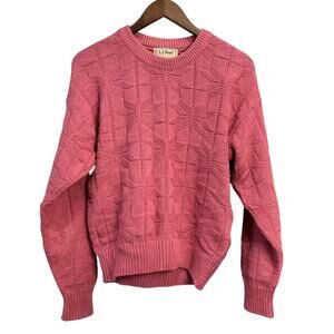 Women's Vintage Pink LL.Bean Sweater - Size Large